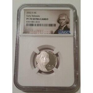 2022 S Jefferson Nickel Proof PF70 UC NGC Portrait Label